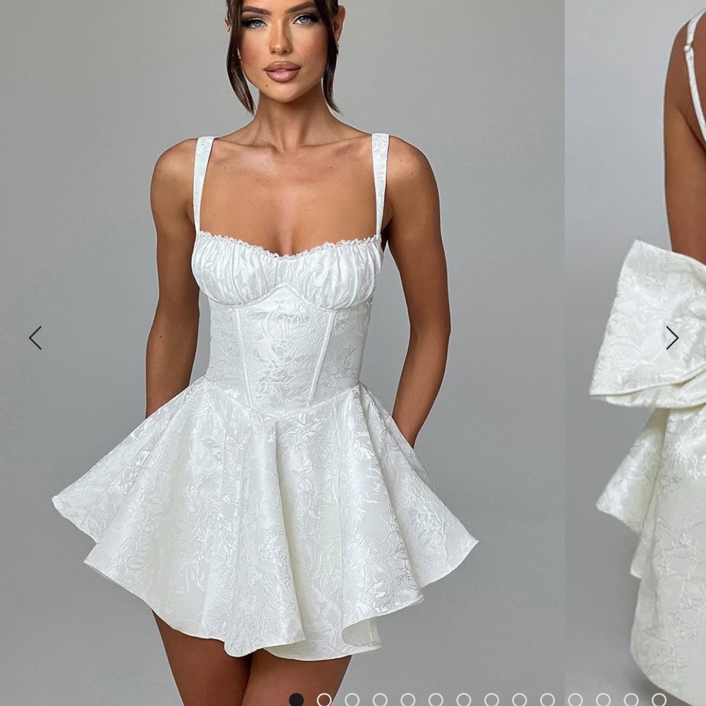 Elegant White Floral Dress